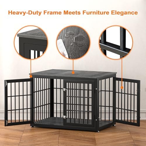 rehomerance 38" Heavy Duty Dog Crate Furniture for Large and Medium Dogs - Image 5