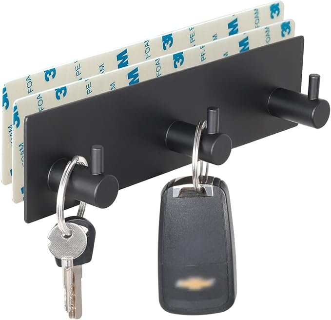 Key Holder for Wall with 2 Self-Adhesive Tapes, No Damage Key Holder Rack for by VIRFIN