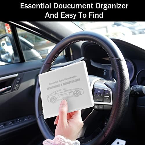 UYYE Car Registration & Insurance Card Holder, 2-Pack - White, Waterproof, 4-Compartment, Unisex-Adults Car Organizer - Image 5