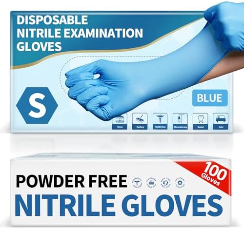Medguy Nitrile Disposable Gloves, Super Soft® 4.2 mil Exam, Blue, 100 Count by Medguy