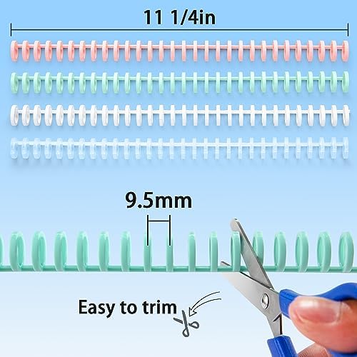 Comb Binding Spines Easy to Open Close Adding Pages for Binding Machine Worklion 1/2 Inch Diameter 30 Ring Plastic Binder Combs and Spines Maximum 85 Sheets 10pieces - Image 3