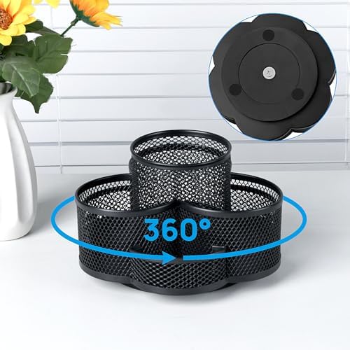 Topwey 360 Rotating Pencil/Pen Holder for Desk in Black - Image 2
