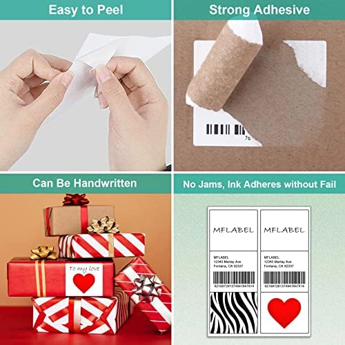 MFLABEL 3-1/3" x 4" FBA Shipping Labels - 6-UP on 8.5x11 Sheet, 50 Sheets (300 Labels) | Easy to Peel& Pop-Out Design for Laser & Inkjet Printers | Address Labels for Amazon FBA, UPS, FedEx - Image 4