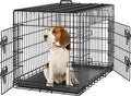 Yaheetech 36in Double Door Metal Dog Crate w/Divider for Puppy Indoor Use by Yaheetech