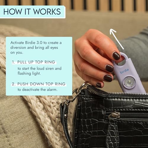 She’s Birdie 3.0 New Version – The Original Personal Safety Alarm for Women by Women–Loud Siren, Flash Light and Rechargeable Battery in a Variety of Colors (Matcha) - Image 4
