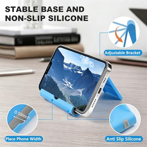 4 Pack Adjustable Desktop Cell Phone Stand for Phones & Tablets - Image 3