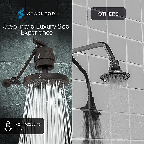 SparkPod Filtered Shower Head & 11" Shower Arm, 6" Round, Oil-Rubbed Bronze - Image 4