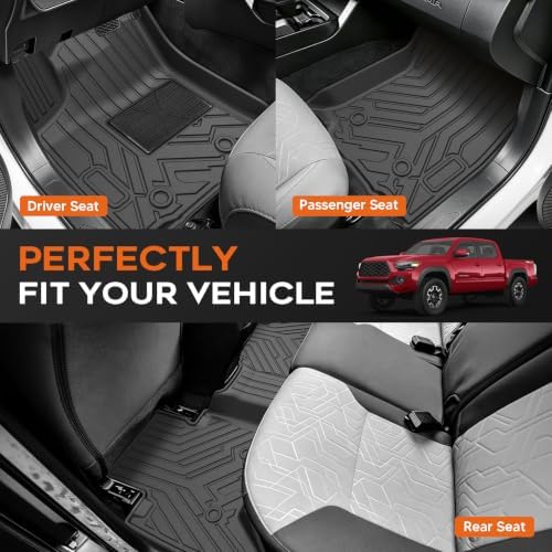 Floor mats for Toyota Tacoma 2016-2023 Double Cab (Only for Automatic) - Image 5