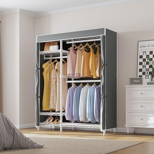 VIPEK V2C Heavy Duty Clothes Rack with Upgraded Polyester Cover, Metal Portable Closet with Adjustable Shelves & Hanging Rods, Freestanding Wardrobe Closet for Bedroom, Max Load 700LBS - Image 6