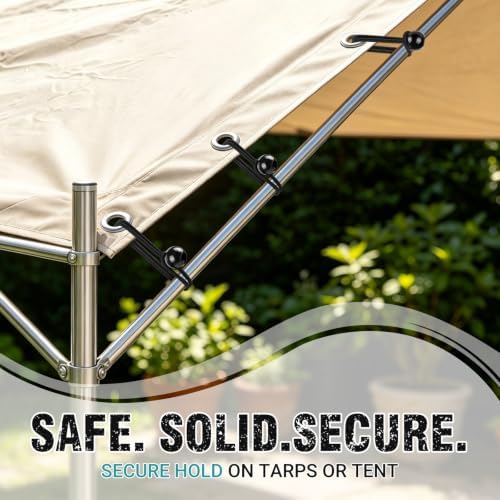 Tarp Bungee with Balls 12 Inch,Heavy Duty 1 Inch Ball Bungee Tie Down Cords - Image 7