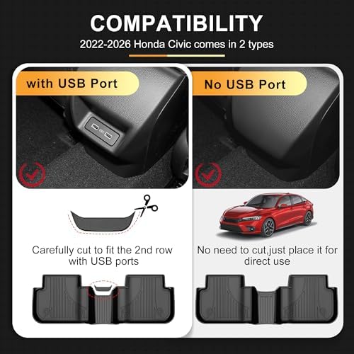 Floor Mats & Cargo Mat for Honda Civic Sedan 2022-2026 - Image 2