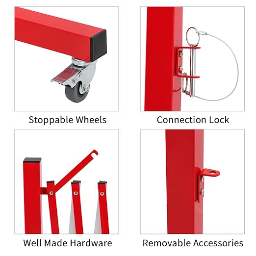 GYMTIME Easily Assembled Expandable Metal Barricade, 11 Feet, Portable Safety - Image 3