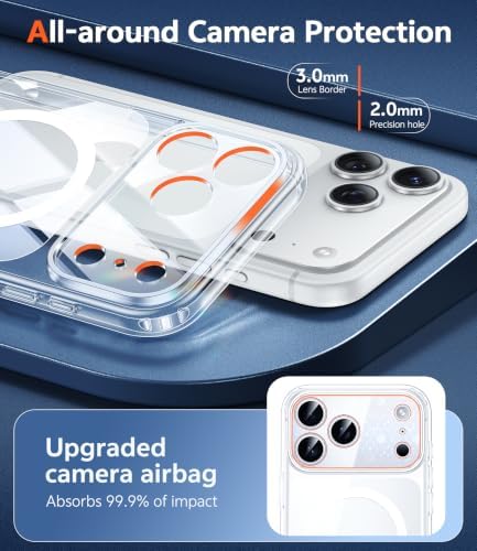 FNTCASE for iPhone 18 Pro Case/17 Pro Case Clear with Screen Protector - Image 4