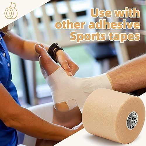 OK TAPE Pre Wrap Tape 4-Rolls 120 Yds Athletic Foam Underwrap for Sports - Image 5
