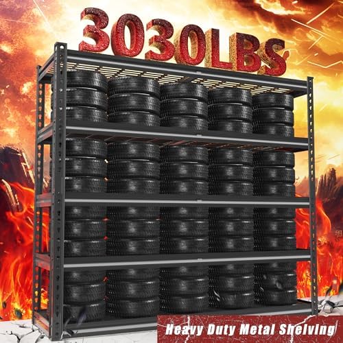 48" W Garage Shelving Heavy Duty 5-Tier Storage Shelves 3030LBS - Image 5
