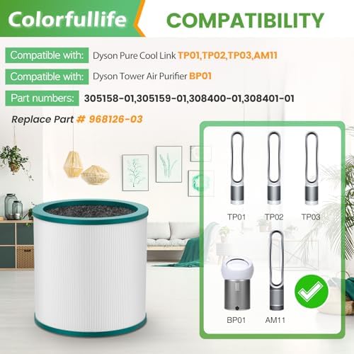 TP01 TP02 Filter Replacement for Dyson Tower Pure Cool Link Air Purifier - Image 3