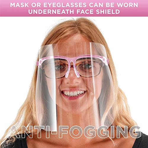 Salon World Safety Face Shields with Pink Glasses Frames (Case of 80) - Image 4