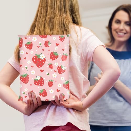 JarThenaAMCS 100Pcs Strawberry Poly Mailers 10 x 13 Inch Pink Fruit Packaging Bags Self Seal Mailing Envelope Bags for Summer Small Business Clothing Gift - Image 7