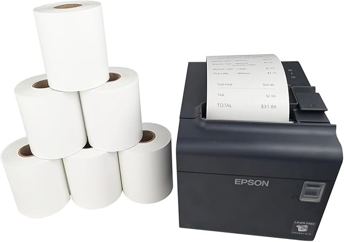 Sticky Thermal Receipt Paper 3 1/8" x 170' | 6 Rolls Linerless Wrinkle-Free - Image 9