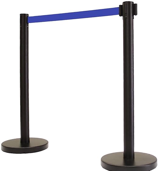 VIP Crowd Control Retractable Belt Queue Safety Stanchion Barrier Set by CrowdControlCenter