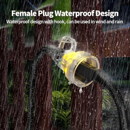 POWGRN 50 FT 16 Gauge Black Indoor/Outdoor Extension Cord Waterproof - Image 3