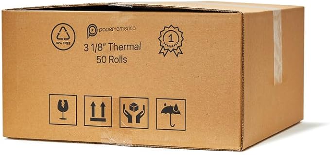 3-1/8" X 230' Cash Register Thermal Paper Case of 50 Rolls POS - Image 7