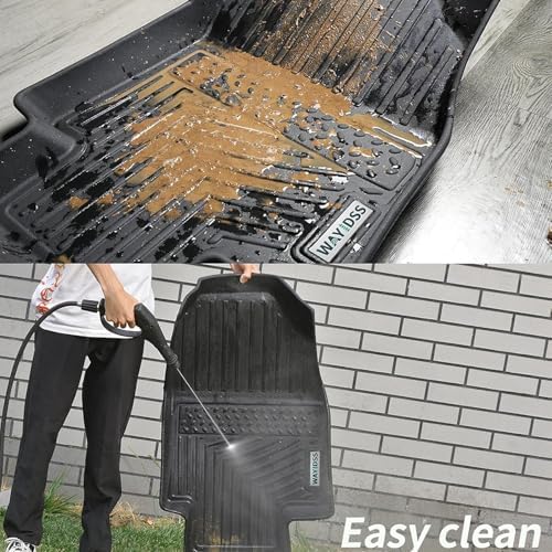 Floor Mats for Chevy Tahoe & GMC Yukon (Not XL) 2015-2020 & Trunk Mat & Backrest Mat TPE All Weather Protection Floor Liner & Cargo Liners Accessories - Image 6