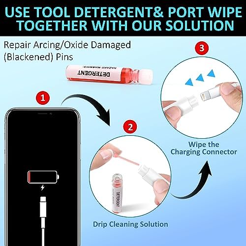 iPhone Cleaning Kit for Charging Port, Cleaner Kit for AirPod Phone, White - Image 6