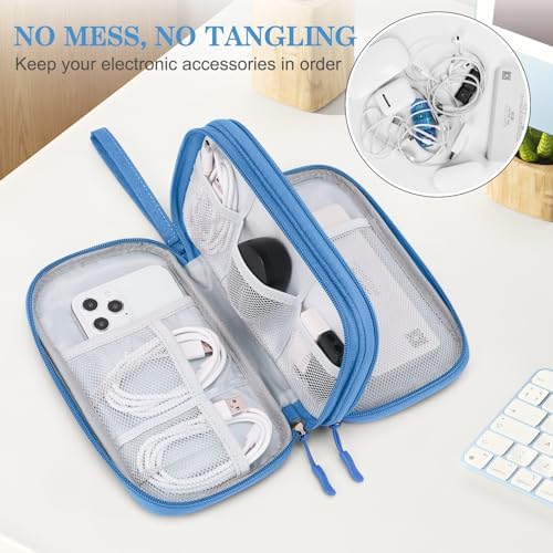 FYY Electronic Organizer, Travel Tech Pouch Bag, Medium, Cyan - Image 5