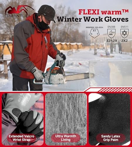 Tarantula 100% Waterproof Winter Work Gloves for Men & Women, Thermal Insulated Freezer Gloves for Cold Weather - Image 2