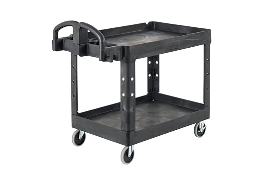 Rubbermaid Commercial Products 2-Shelf Utility/Service Cart, Lipped Shelves - Image 20