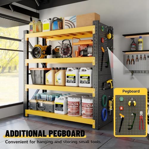 Heavy‑Duty Garage Shelving Unit with Pegboard, 3000 LBS Total Load Capacity - Image 4