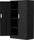 Metal Storage Cabinet with Locking Doors and Adjustable Shelves, 53.5-Inch Tall by JINGLEFURNITURE