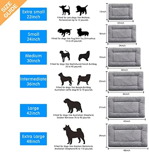 Dog Crate Pad Washable Dog Bed for Crate Medium Cozy Mat 30-Inch Gray - Image 2