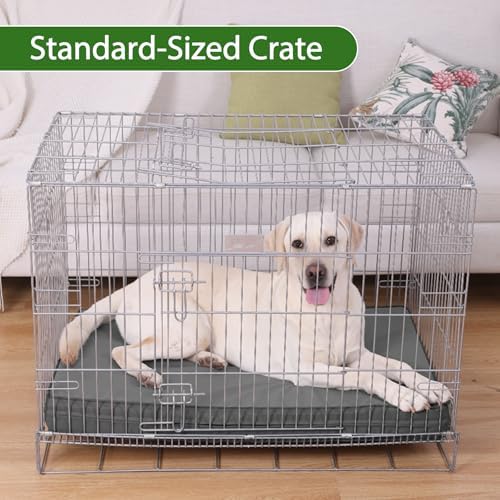 Waterproof Dog Bed Washable Wipeable Leather Large Crate Pad 35" Orthopedic - Image 5
