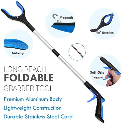 7PC Hip Kit For Seniors Total Hip Replacement Prime, Hip Replacement Kit After Surgery, Hip Replacement Recovery Kit With Grabber,Sock Aid,Leg Lifter,Dressing Stick,Shoehorn,Back Scratcher,Bath Loofah - Image 5
