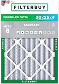 Filterbuy 20x25x4 Air Filter MERV 8 Dust & Allergy Defense (1-Pack) by Filterbuy