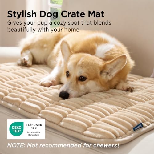 Bedsure ComfyFleece™ Washable Dog Crate Pad,Soft Extra Large Pet Mat,41" - Image 3