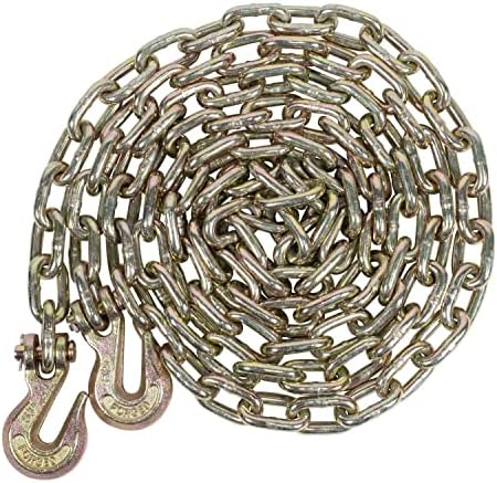 Mytee Products 4 Pcs G70 5/16" Chain & Easy Binder Kit - (2) 5/16"-3/8" Easy Ratcheting Chain Load Binder & (2) 5/16" x 20' G70 Transport Chain w/Grab Hooks - 4700 lbs WLL for Truck Trailer Tie Down - Image 2