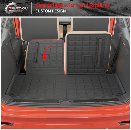 Cargo Mat with 3rd Row Backrest Mat for 2020-2026 Ford Explorer - Image 6