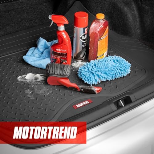 Motor Trend Heavy Duty Utility Cargo Liner Floor Mats for Car Truck SUV, Trimmable to Fit Trunk, All Weather Protection Black 31.5" x 50" BK - Image 3