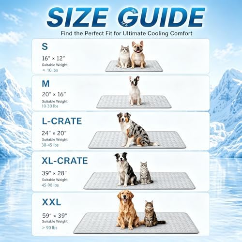 Cooling Mat for Dogs Large,Dog Cooling Mat Indoor,12"x16",Crate Pad for Pet - Image 2