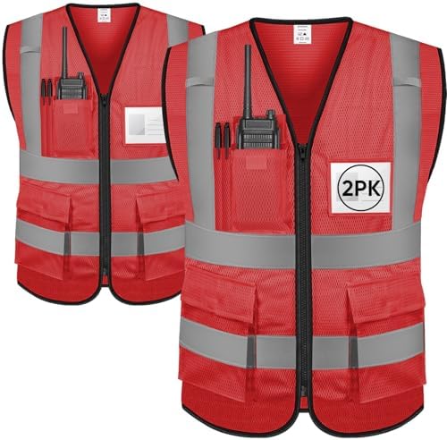 TICONN High Visibility Reflective Safety Vest for Men & Women, ANSI Class 2 by TICONN