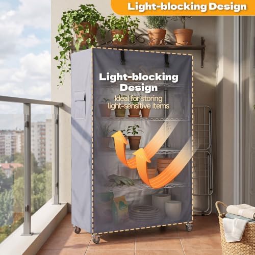 Shelving Rack Cover, Fits 60"W x 24"D x 72"H Commercial Storage Rack - Image 5