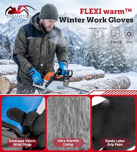 Tarantula 100% Waterproof Winter Work Gloves for Men & Women, Thermal Insulated Freezer Gloves for Cold Weather - Image 2