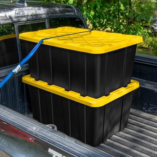 Sterilite Industrial Storage Tote with Lids for Garage, 38 Gallon, 16-Pack - Image 6
