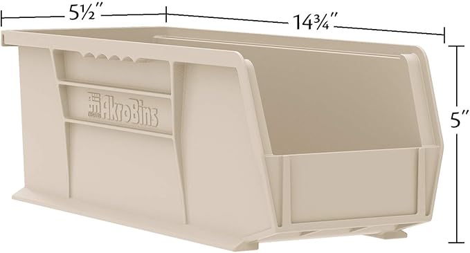 Akro-Mils 30234 AkroBins Plastic Storage Bins, Space-Saving Stackable Bins - Image 2