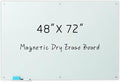 Glass Magnetic White Board – 72 x 48 Inches Dry Erase Frameless Whiteboard by Gooderboard