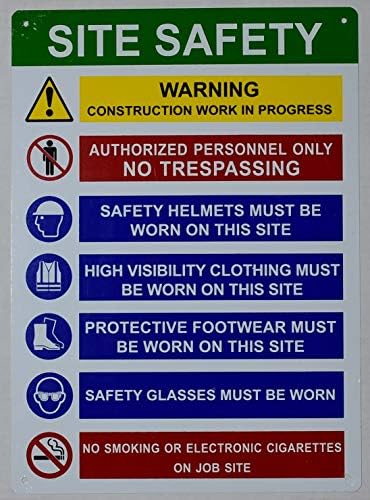 Ppe Personal Protective Equipment Site Safety Sign (White Aluminium Size 10X14 Inches X) - Image 5