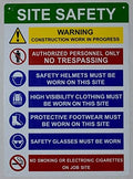 Ppe Personal Protective Equipment Site Safety Sign (White Aluminium Size 10X14 Inches X) by BUILDINGSIGNS.COM
